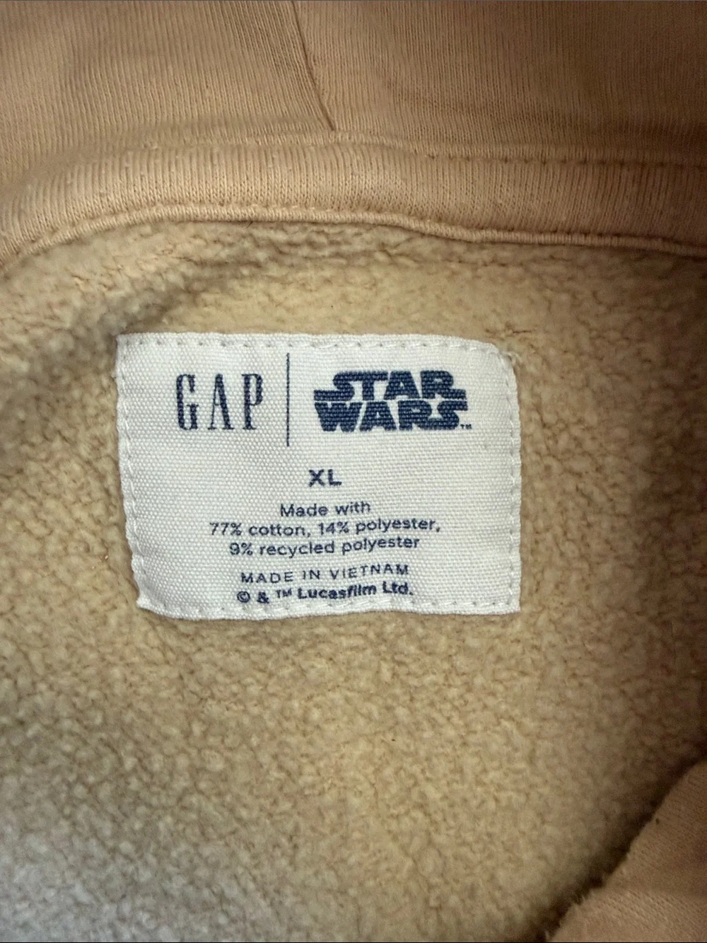 GAP Star Wars The Child Tan Hoodie Sweatshirt